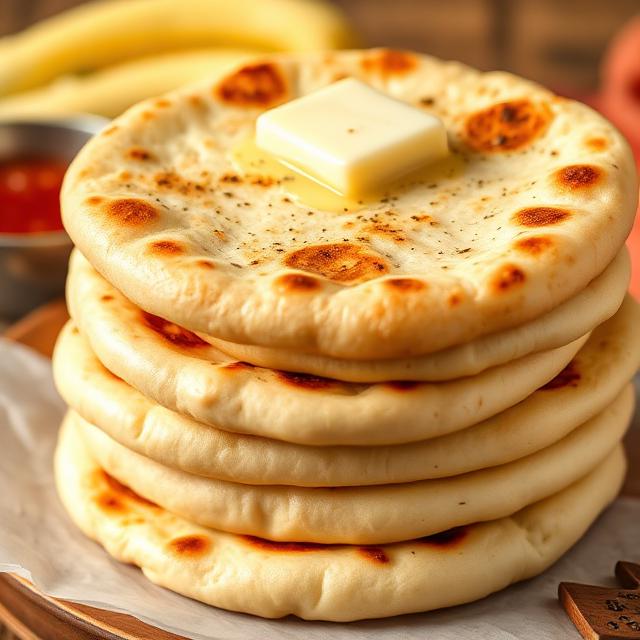 Fluffy butter naan
