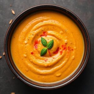 Dark lentils in creamy gravy