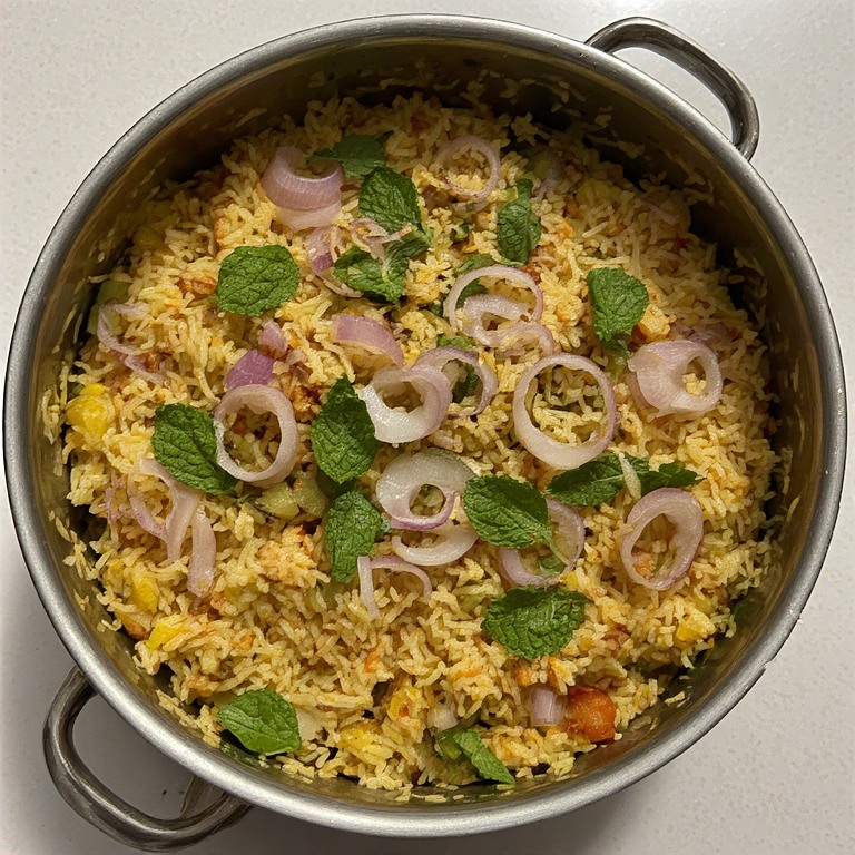A bowl of Veg Biryani